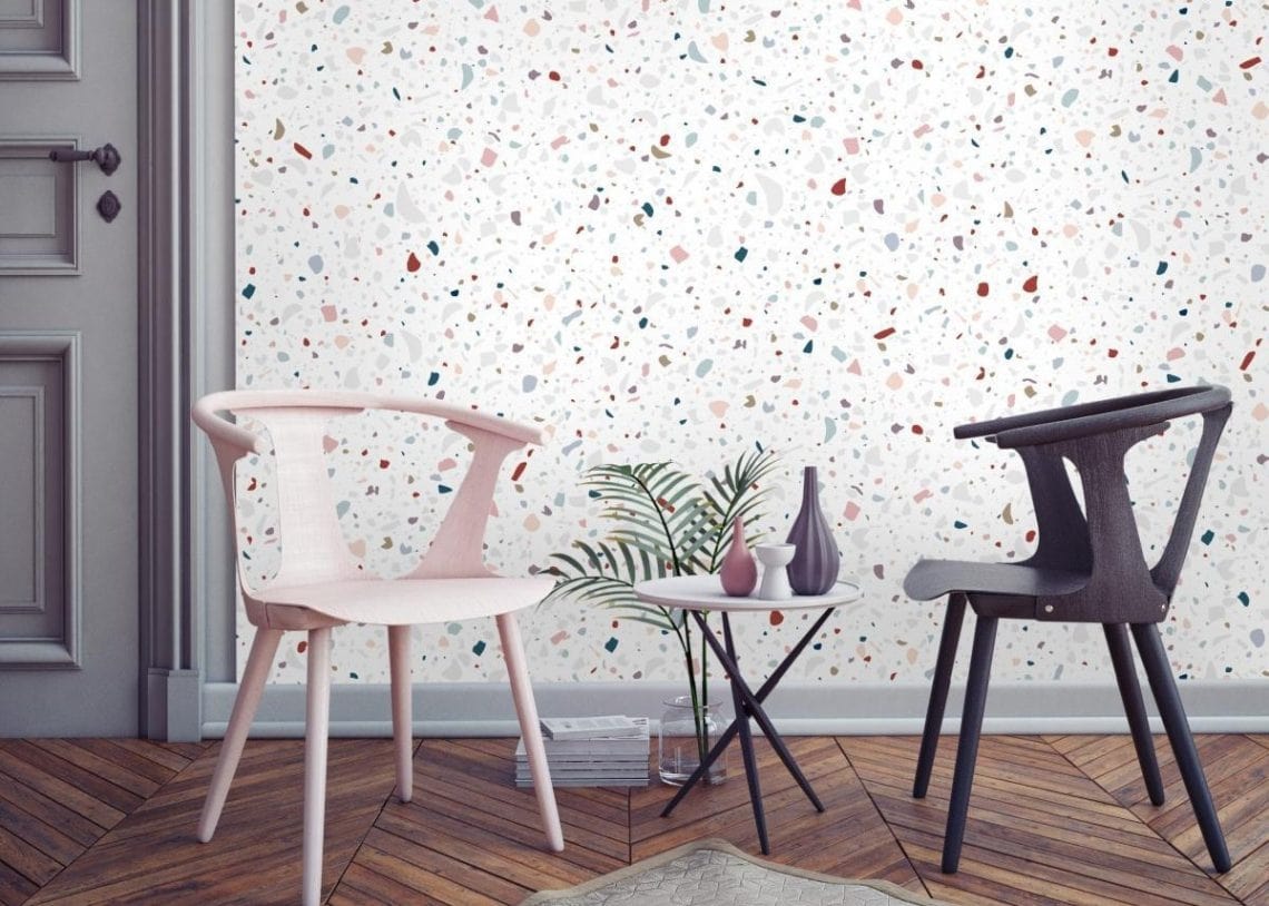 Nội thất hoa văn Terrazzo sinh động, đầy màu sắc 